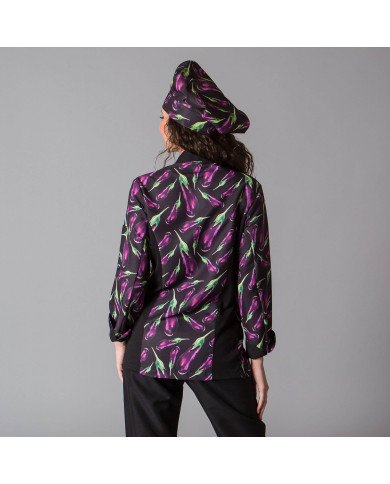 CHAQUETA COCINA UNISEX BERENJENAS GARYS | Chaqueta de Chef