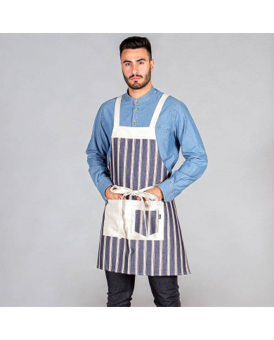 DELANTAL CON PETO LONETA RAYAS 76X68 CM GARYS | Delantales