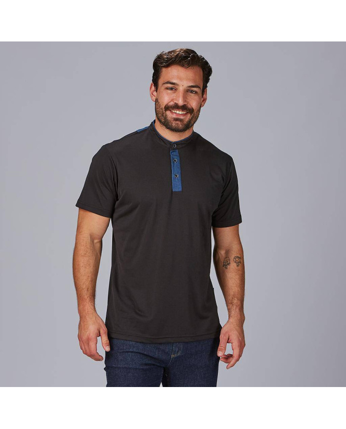 POLO HOMBRE CUELLO MAO TEJANO "RED LINE" GARYS