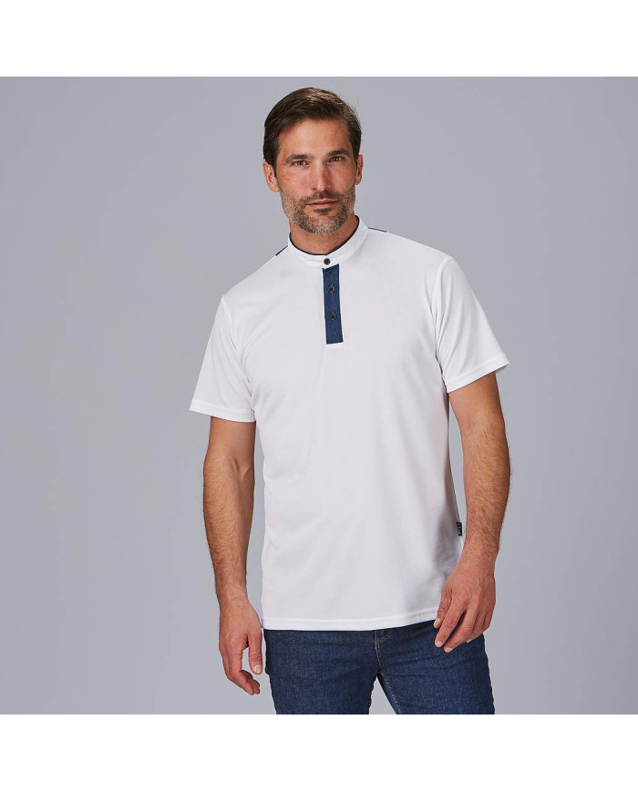 POLO HOMBRE CUELLO MAO TEJANO "RED LINE" GARYS