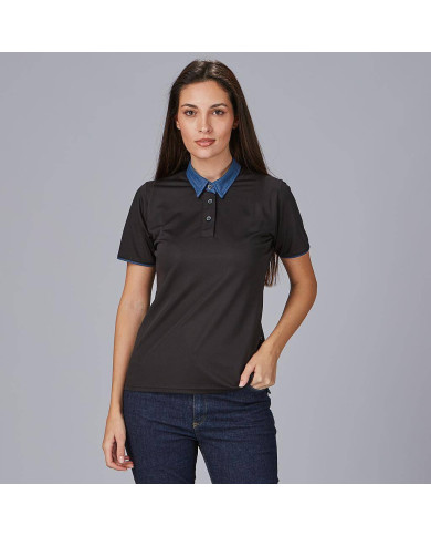 POLO MUJER CUELLO CAMISERO TEJANO "RED LINE" GARYS