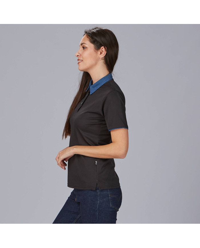 POLO MUJER CUELLO CAMISERO TEJANO "RED LINE" GARYS
