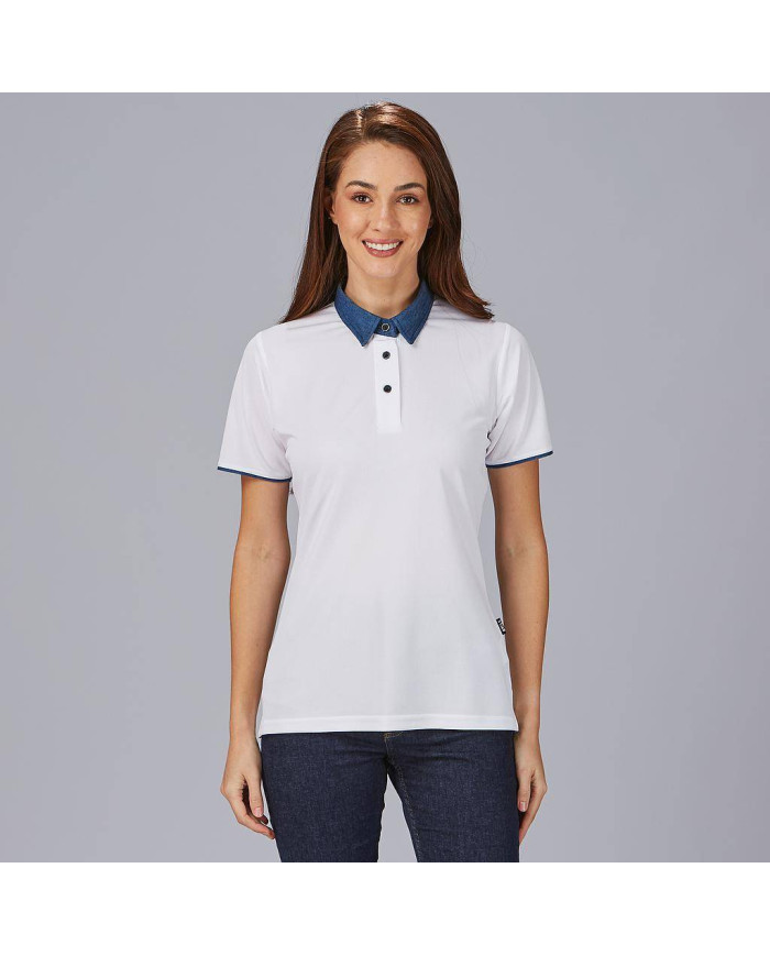 POLO MUJER CUELLO CAMISERO TEJANO "RED LINE" GARYS