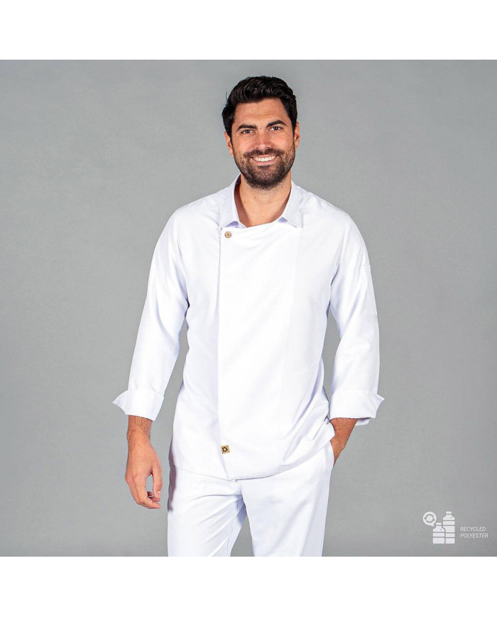 CHAQUETA COCINA UNISEX ARIAS TEJIDO RECICLADO MICROFIBRA