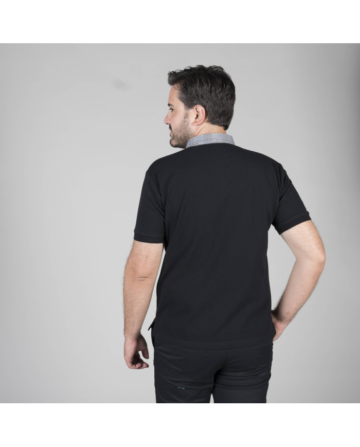 POLO NEGRO HOMBRE M/C C/CAMISERO GARYS | Polos | Uniformes