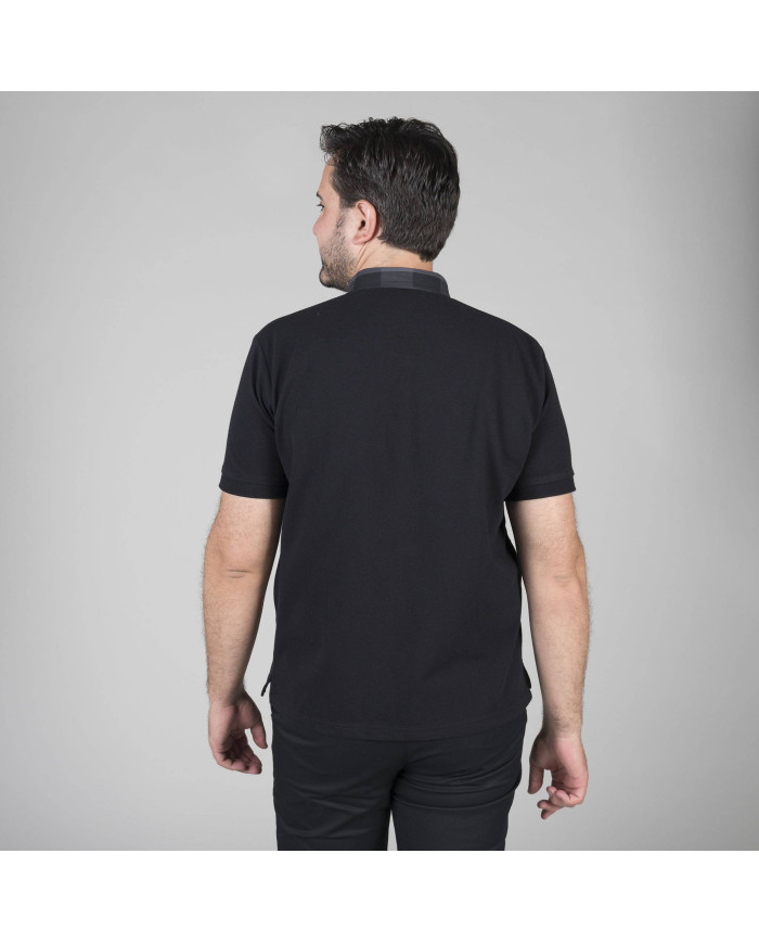 POLO NEGRO HOMBRE M/C C/CAMISERO GARYS | Polos | Uniformes