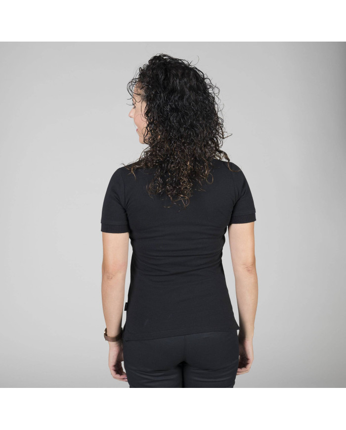 POLO NEGRO MUJER M/C C/CAMISERO GARYS | Polos | Uniformes