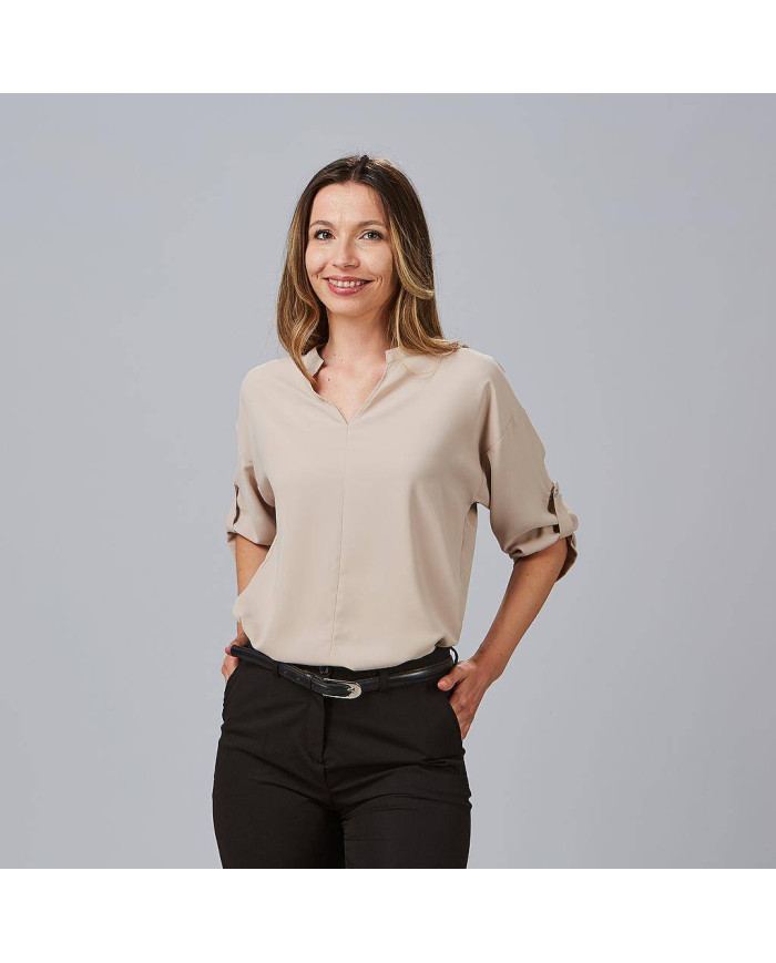 BLUSA MUJER MANGA ROLL UP MICAELA GARYS
