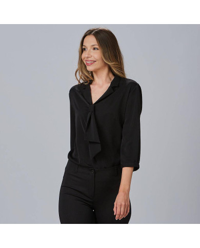 BLUSA MUJER CUELLO SOLAPA LAZO FLAVIA GARYS