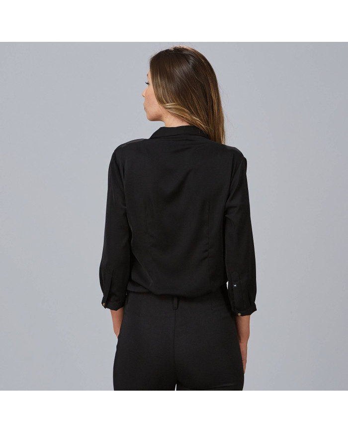 BLUSA MUJER CUELLO SOLAPA LAZO FLAVIA GARYS