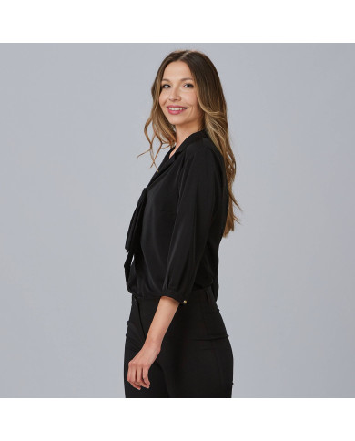 BLUSA MUJER CUELLO SOLAPA LAZO FLAVIA GARYS