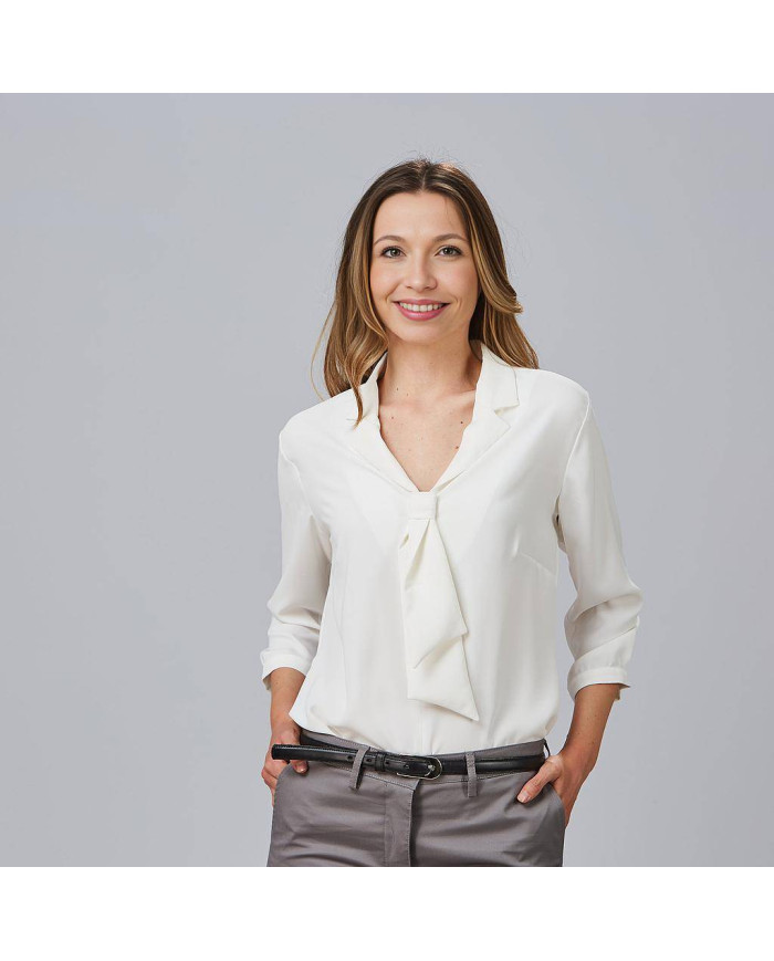 BLUSA MUJER CUELLO SOLAPA LAZO FLAVIA GARYS
