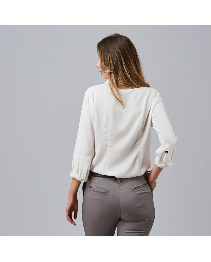 BLUSA MUJER CUELLO SOLAPA LAZO FLAVIA GARYS