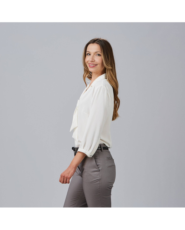 BLUSA MUJER CUELLO SOLAPA LAZO FLAVIA GARYS