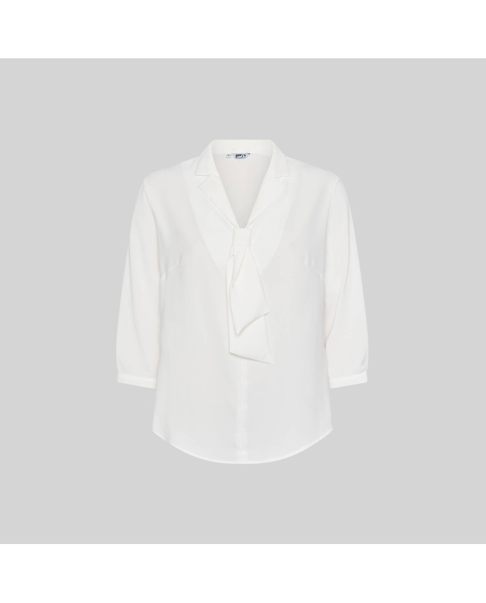 BLUSA MUJER CUELLO SOLAPA LAZO FLAVIA GARYS