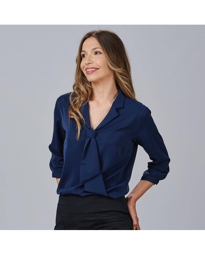 BLUSA MUJER CUELLO SOLAPA LAZO FLAVIA GARYS