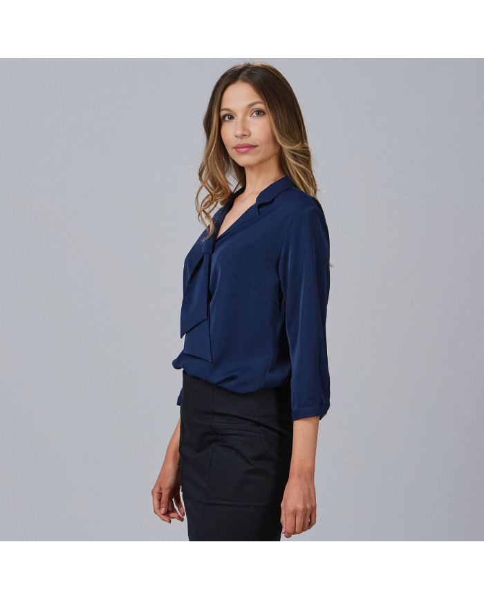 BLUSA MUJER CUELLO SOLAPA LAZO FLAVIA GARYS