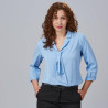 BLUSA MUJER CUELLO SOLAPA LAZO FLAVIA GARYS