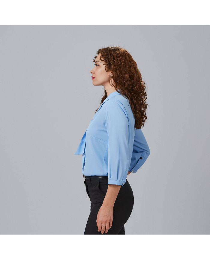 BLUSA MUJER CUELLO SOLAPA LAZO FLAVIA GARYS