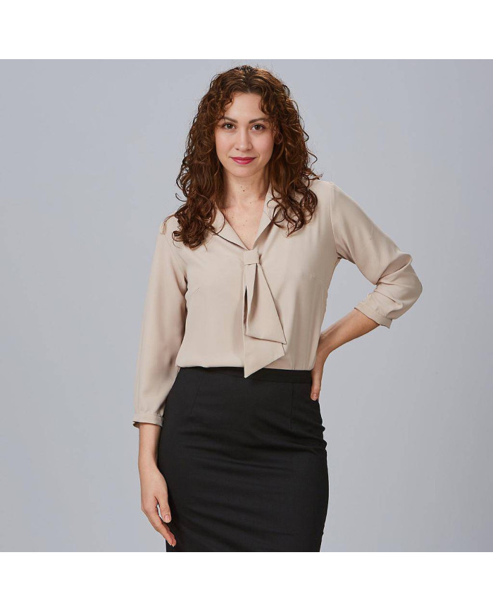 BLUSA MUJER CUELLO SOLAPA LAZO FLAVIA GARYS