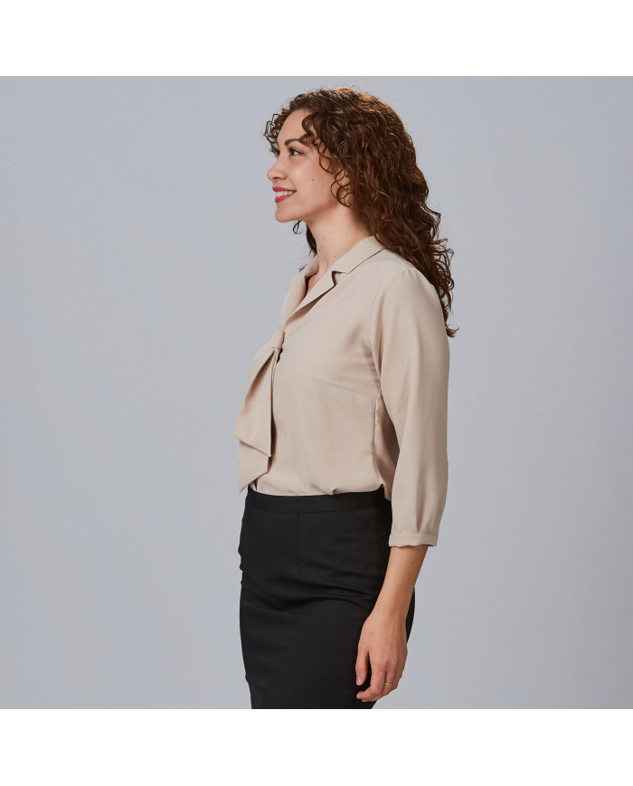 BLUSA MUJER CUELLO SOLAPA LAZO FLAVIA GARYS