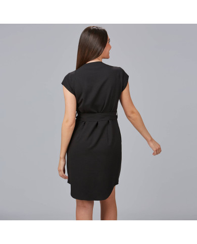 VESTIDO BOTON FORRADO VIVAZ X.LINEN GARYS
