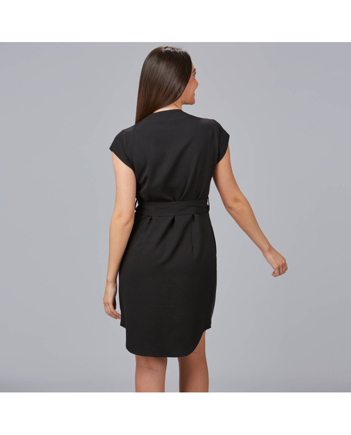 VESTIDO BOTON FORRADO VIVAZ X.LINEN GARYS