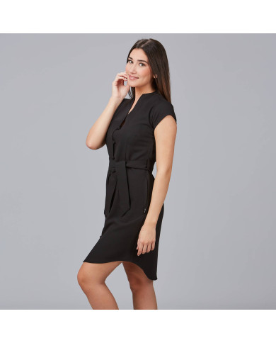 VESTIDO BOTON FORRADO VIVAZ X.LINEN GARYS