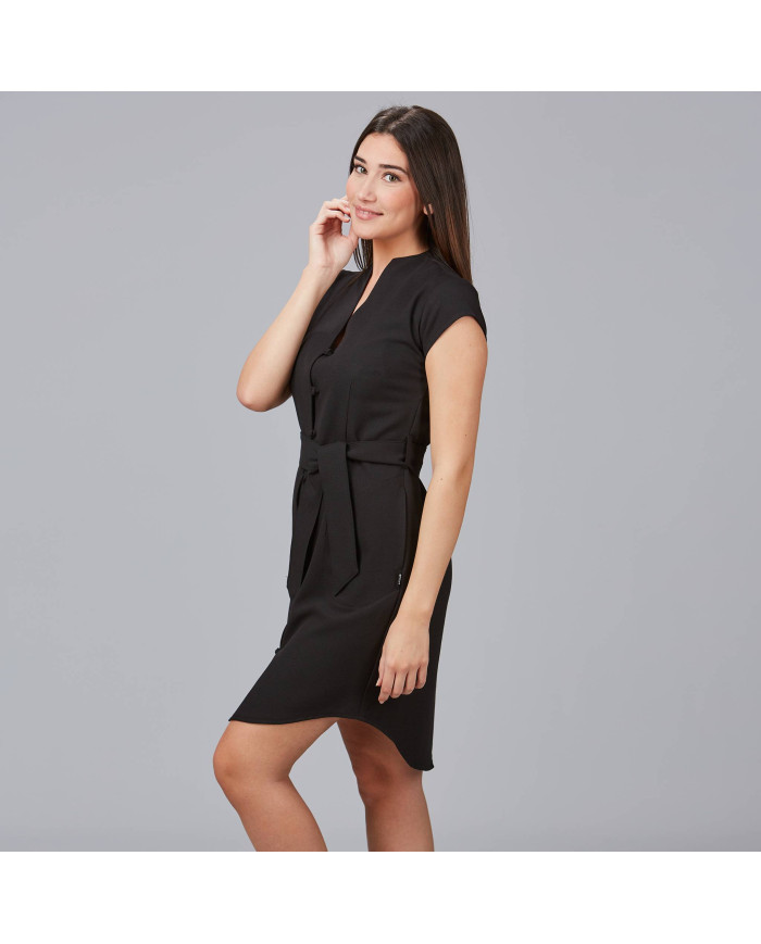 VESTIDO BOTON FORRADO VIVAZ X.LINEN GARYS