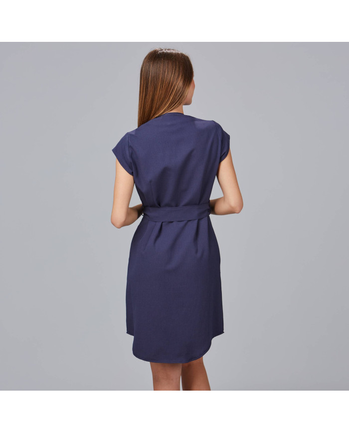 VESTIDO BOTON FORRADO VIVAZ X.LINEN GARYS
