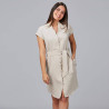 VESTIDO BOTON FORRADO VIVAZ X.LINEN GARYS