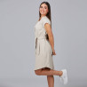 VESTIDO BOTON FORRADO VIVAZ X.LINEN GARYS