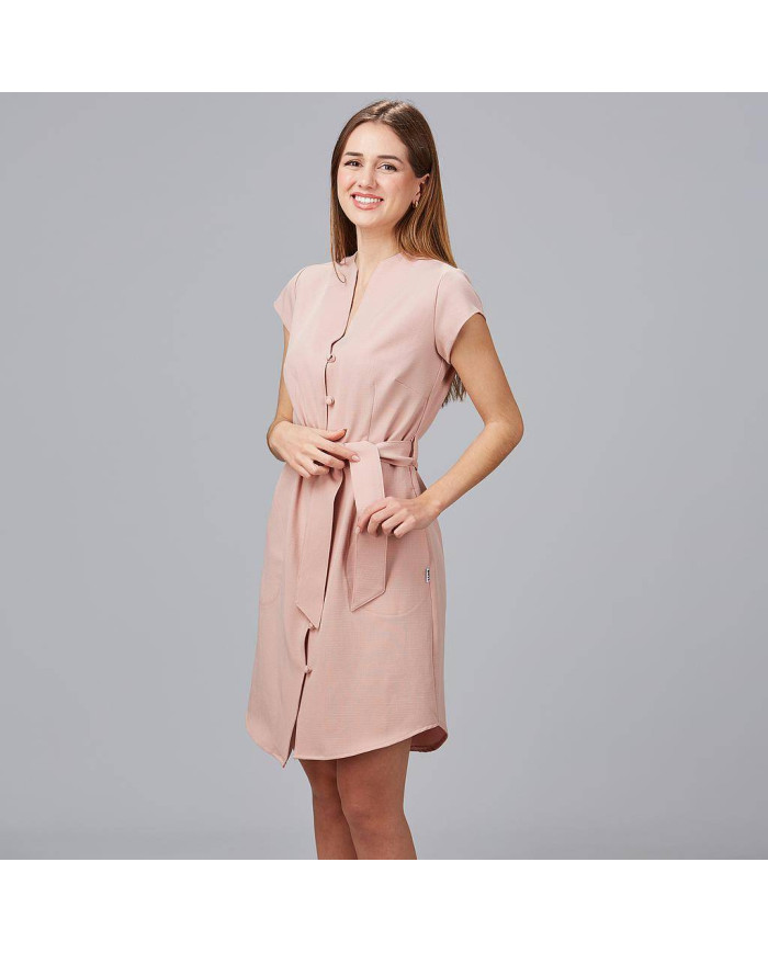 VESTIDO BOTON FORRADO VIVAZ X.LINEN GARYS