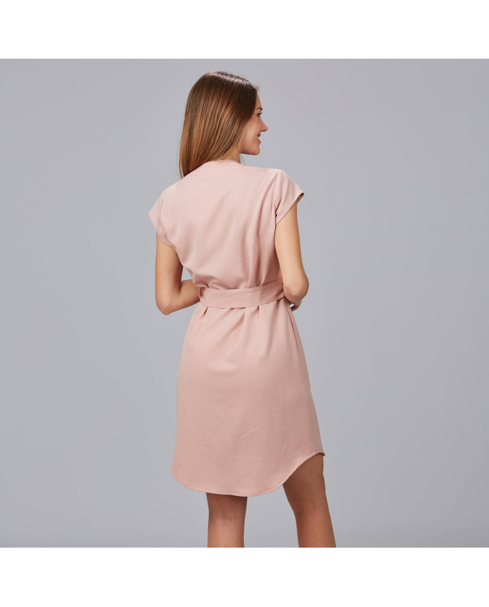 VESTIDO BOTON FORRADO VIVAZ X.LINEN GARYS
