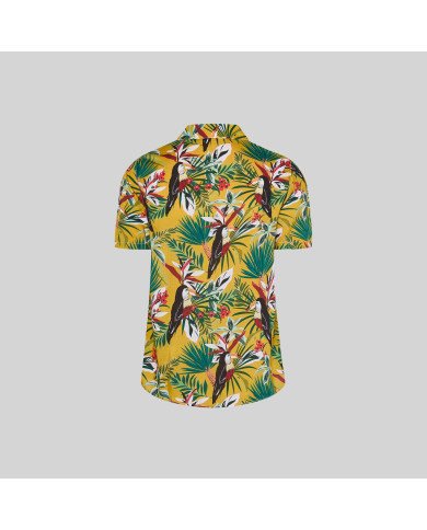 CAMISA MUJER CUELLO SOLAPA HAWAIANA GARYS