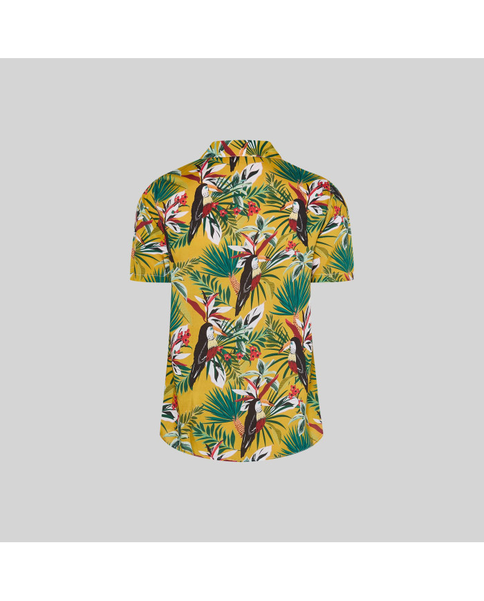 CAMISA MUJER CUELLO SOLAPA HAWAIANA GARYS
