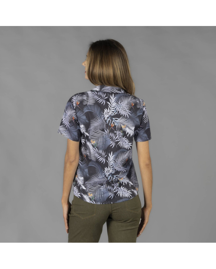 CAMISA MUJER CUELLO SOLAPA HAWAIANA GARYS