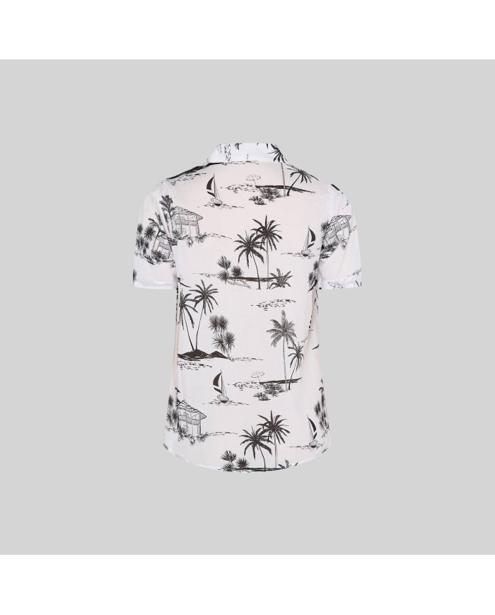 CAMISA MUJER CUELLO SOLAPA HAWAIANA GARYS