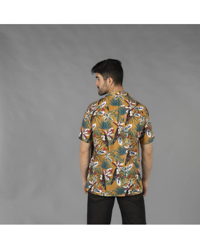 CAMISA HOMBRE CUELLO SOLAPA HAWAI GARYS
