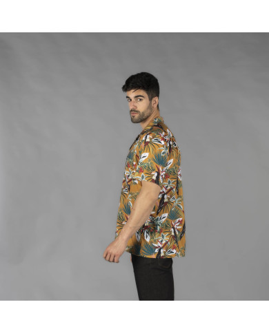 CAMISA HOMBRE CUELLO SOLAPA HAWAI GARYS
