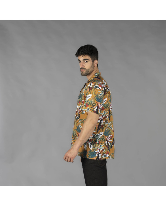CAMISA HOMBRE CUELLO SOLAPA HAWAI GARYS