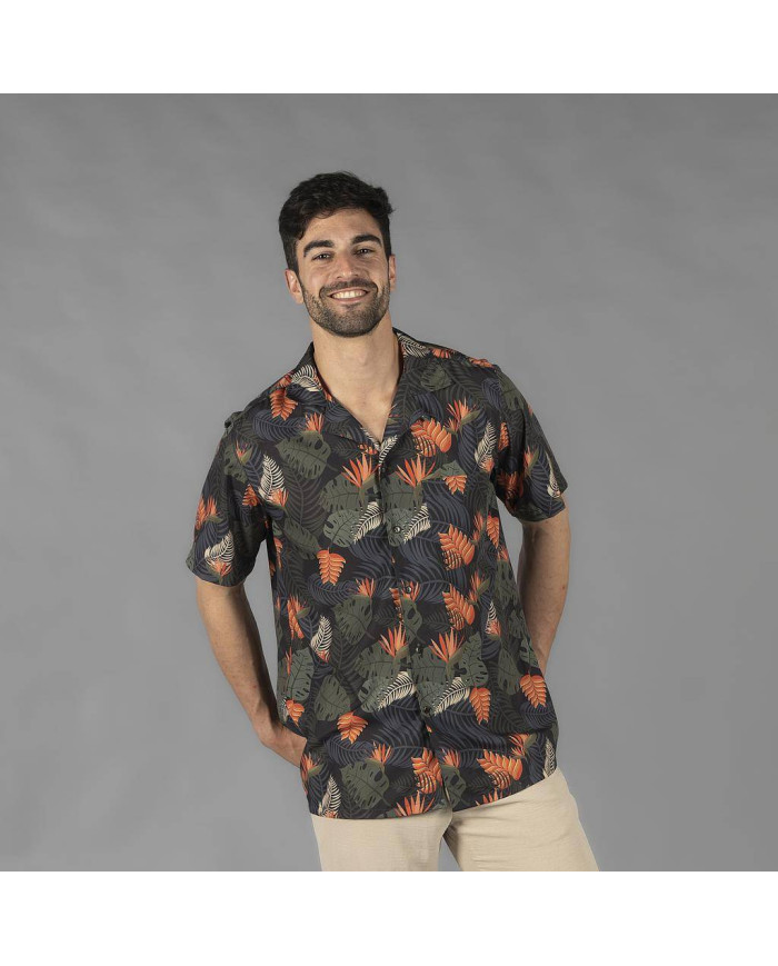 CAMISA HOMBRE CUELLO SOLAPA HAWAI GARYS