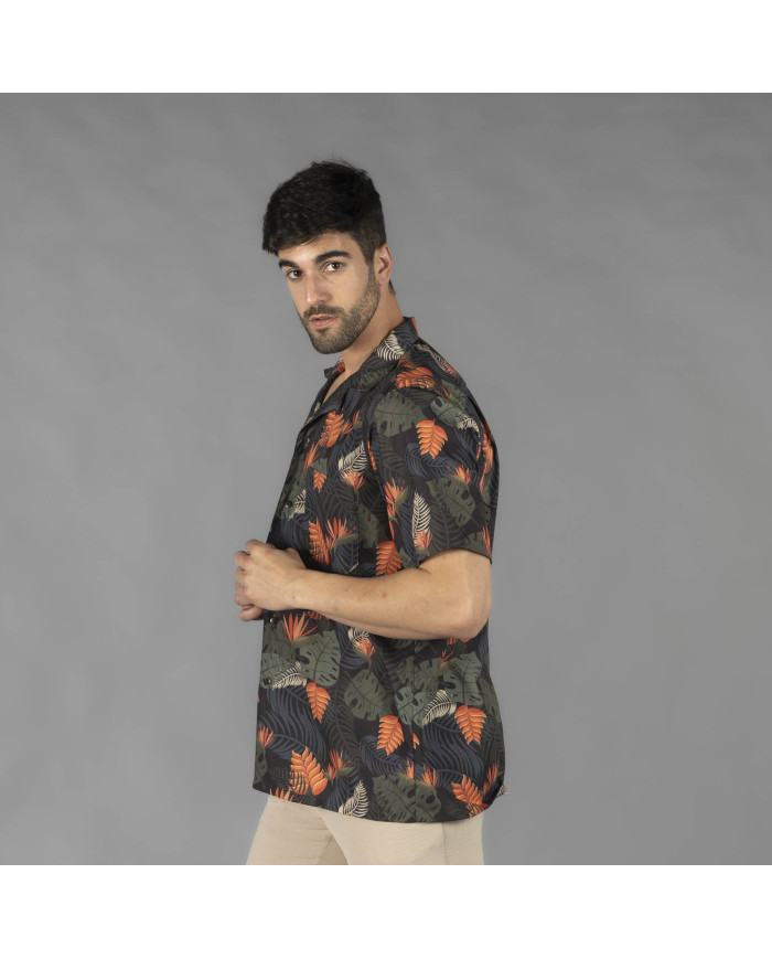 CAMISA HOMBRE CUELLO SOLAPA HAWAI GARYS