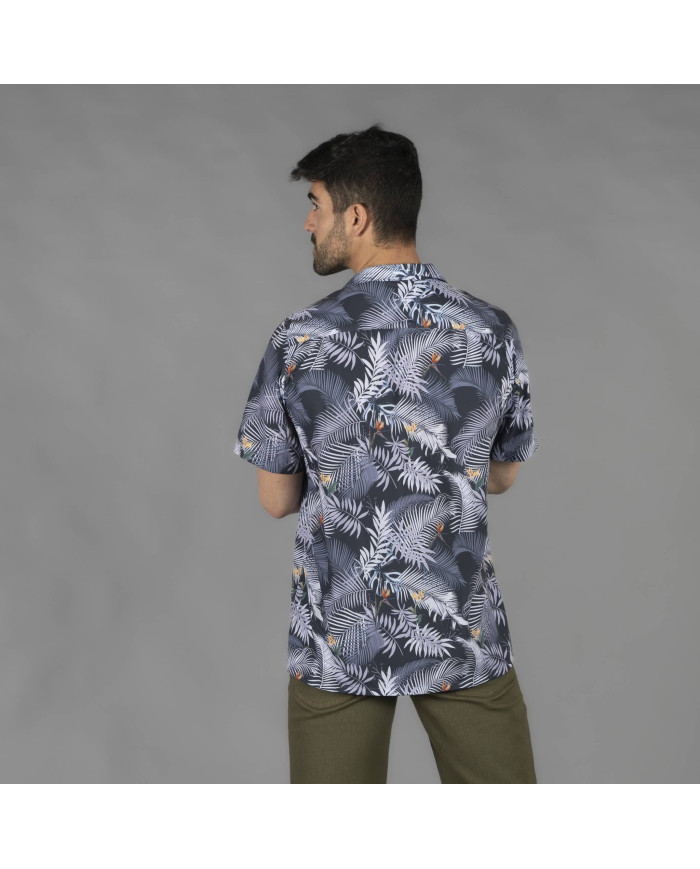 CAMISA HOMBRE CUELLO SOLAPA HAWAI GARYS