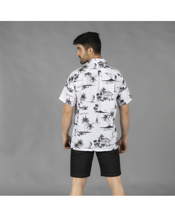 CAMISA HOMBRE CUELLO SOLAPA HAWAI GARYS