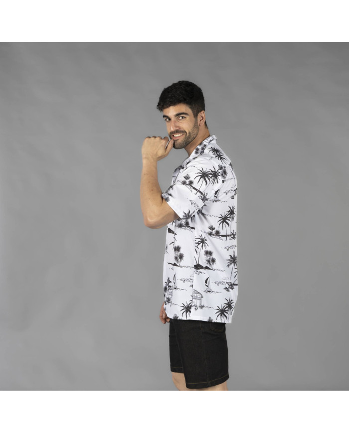 CAMISA HOMBRE CUELLO SOLAPA HAWAI GARYS