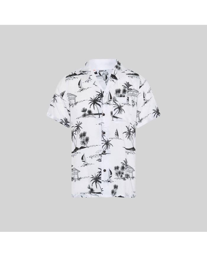 CAMISA HOMBRE CUELLO SOLAPA HAWAI GARYS
