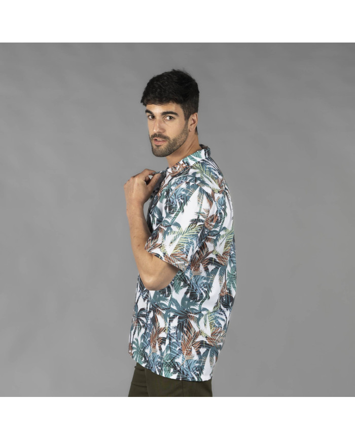 CAMISA HOMBRE CUELLO SOLAPA HAWAI GARYS