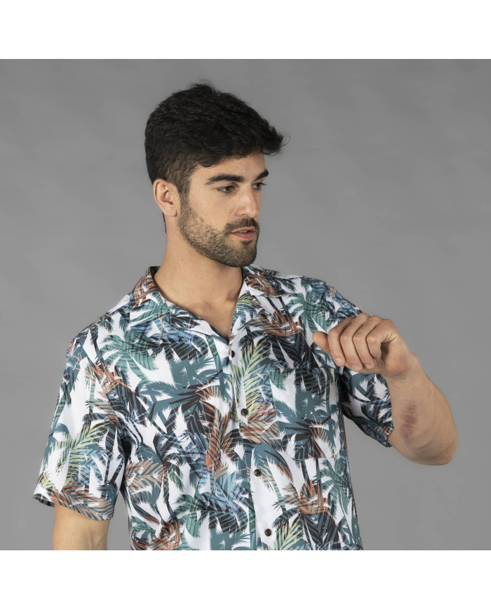 CAMISA HOMBRE CUELLO SOLAPA HAWAI GARYS