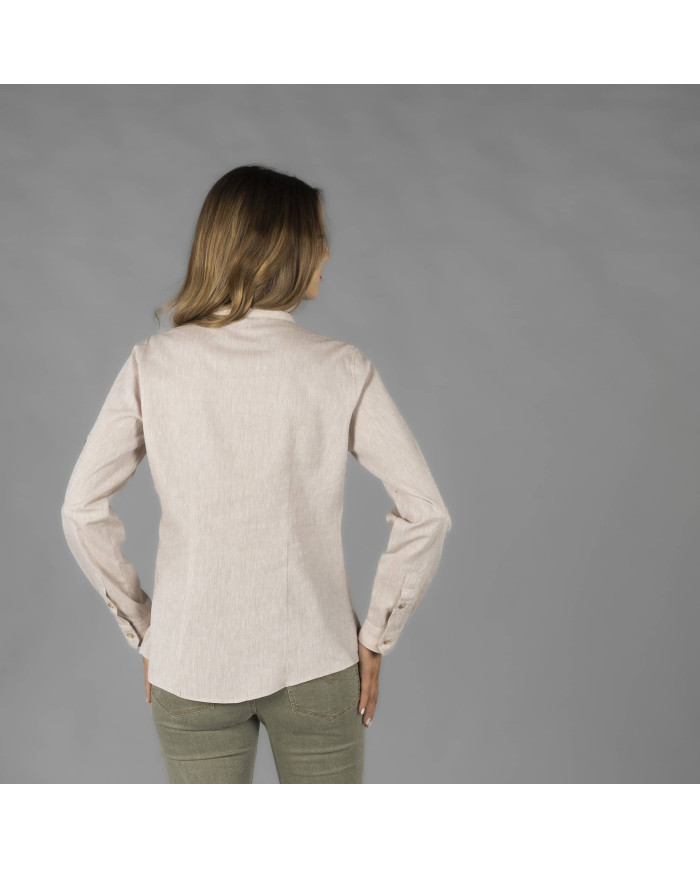 CAMISA MUJER LINO/COTTON CUELLO MAO KAULA GARYS